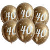 Latex balloons Chrome "40", golden, 30 cm, 10 pcs.