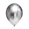 Latex balloons Chrome silver, 12.5 cm, 100 pcs.