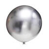 Latex balloons Chrome silver, 45cm, 15 pcs