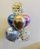 Latex balloons Decorator Satin Luxe Chrome gold 28cm, 50 pcs