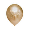 Latex balloons Holy Baptism gold print 50 pcs