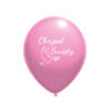 Latex balloons Holy Baptism pink, 10 pcs.