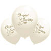 Latex balloons Holy Baptism white, gold print 10 pcs.