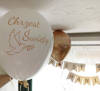 Latex balloons Holy Baptism white, gold print 10 pcs.