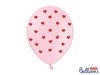 Latex balloons in Pastel Pink Heart, 30cm, 6 pcs.