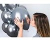 Latex balloons, silver chromium, 33 cm, 50 pcs.