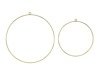 Metal decorative pendants Circles, gold, 2 pcs.