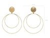 Metal decorative pendants Circles, gold, 2 pcs.