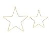 Metal decorative pendants Stars, gold, 2 pcs.