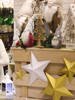 Star decoration, white, different sizes, 6 pcs.