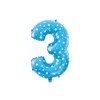 The foil balloon digit 0 - 40 cm Blue