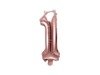 The number 1 Foil balloon, 35cm, Rose Gold rose gold