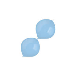 Ballons Latex Blau Pastell mit Stecker, 15 cm, 100 Stück
