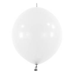 Ballons Latex Weiss Pastell mit Verbindungsstück, 15 cm, 100 Stück