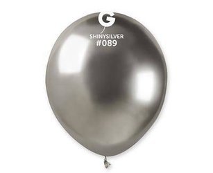 Ballons ab 50 glänzend chrom kleiner Silber, 12 cm, 100 Stk.