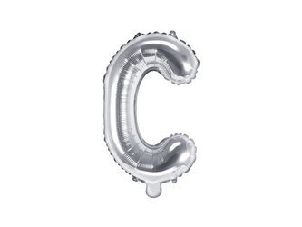 Folienballon Buchstabe C, 35cm, Silber