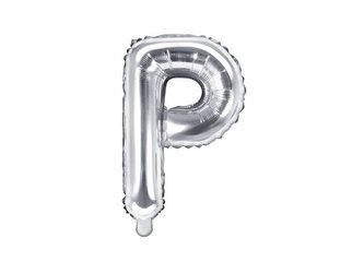 Folienballon Buchstabe P, 35 cm, Silber