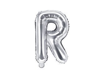 Folienballon-Buchstabe R 35cm, Silber