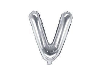 Folienballon-Buchstabe V 35cm, Silber