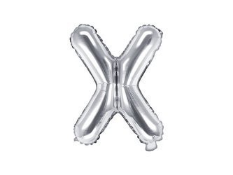 Folienballon Buchstabe x 35 cm, Silber