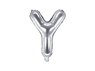 Folienballon Buchstabe y 35 cm, Silber