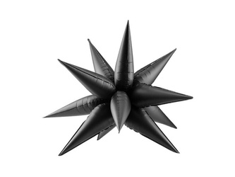 Folienballon Star 3D, 70cm, schwarz