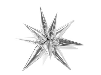 Folienballon Star 3D, 95cm, silber