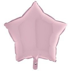Folienballon - Stern, Pastellrosa 46 cm Grabo