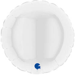 Folienballon, rund, weiße, 10 cm, Grabo