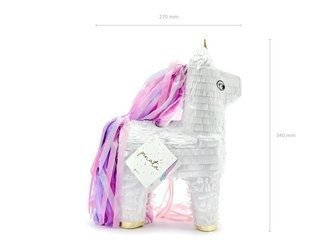 Geburtstags- Piniata Einhorn, 24.5 x 34 x 9cm - fallende Geschenke