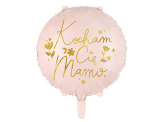 Kocham cię mamo Folienballon, rosa 45 cm