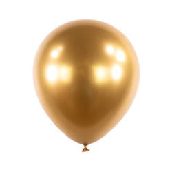 Latexballons Decorator Satin Luxe Chrome Gold satiniert 12 cm, 100 Stk.