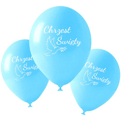 Latexballons Heilige Taufe blau, 50 Stk