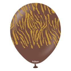 Latexballons Safari Tiger Chocolate Brown, 30 cm, 25 Stück.