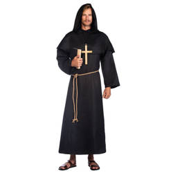 Outfit, Kostüm Outfit Friar schwarz, XXL.