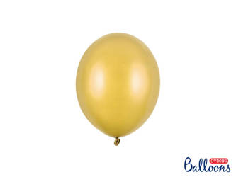 Strong Ballons, kleine Latexballons, metallisches Gold, 12cm, 100 Stk.