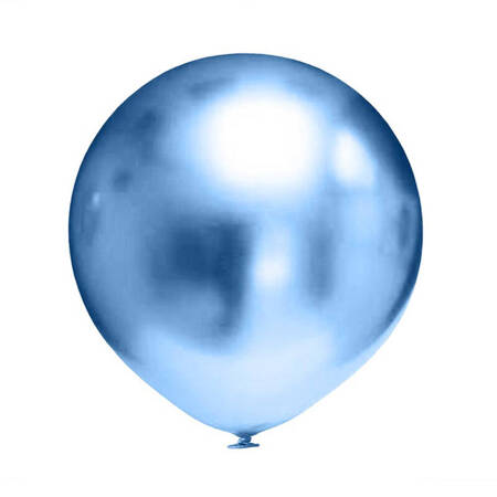 Ballons Latex Chrom Blau, 45 cm 15 Stück