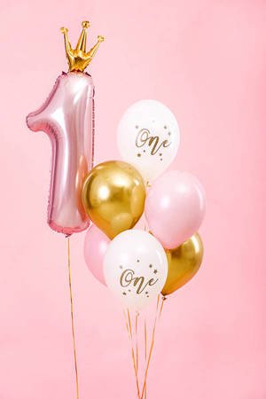 Ballons von Latex eins, pastell hellRosa, eins 30 cm, 6 Stk.