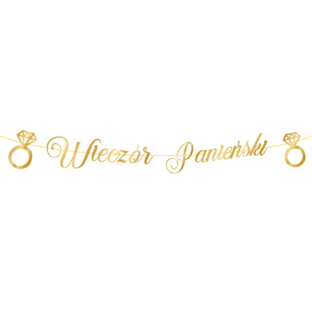 Banner-Bachelorette-Partei, Golde Schriftzug 150 cm