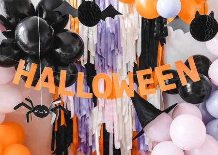 Banner Garland Halloween, orange, 250cm