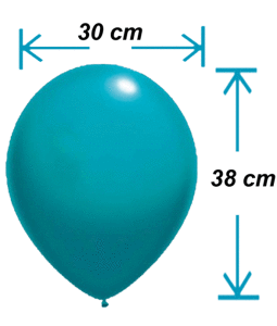 Chromlatexballons, Farbmix, 30cm, 6 Stk