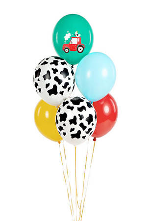 Farma Latexballons, 30 cm Traktor, 6 Stk