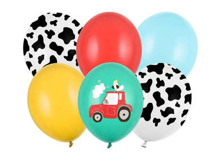 Farma Latexballons, 30 cm Traktor, 6 Stk