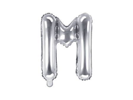 Folienballon Buchstabe M, 35cm, Silber