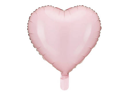 Folienballon Pastellrosa Herz, 45 cm