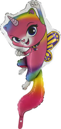 Folienballon Regenbogen Unicorn Butterfly Kätzchen 91cm