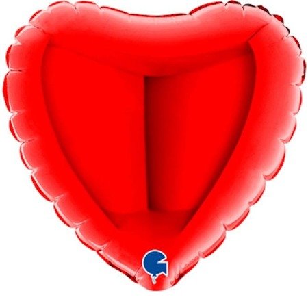 Folienballon - Rotes Herz auf einem Stock, 10 cm, Grabo