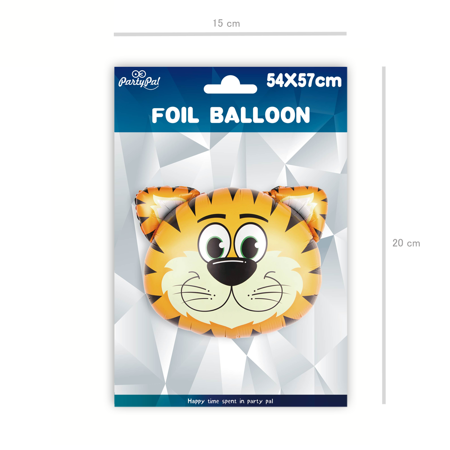 Folienballon Tiger, 54cm x 57 cm