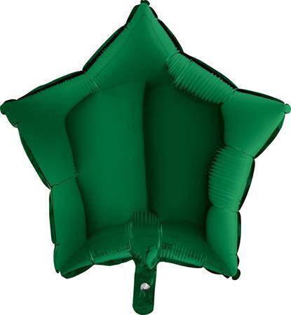 Folienballon - dunkelgrün Stern 46 cm Grabo