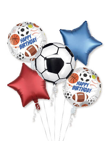 Folienballons - Fußball-Geburtstags-Set, 5-tlg.
